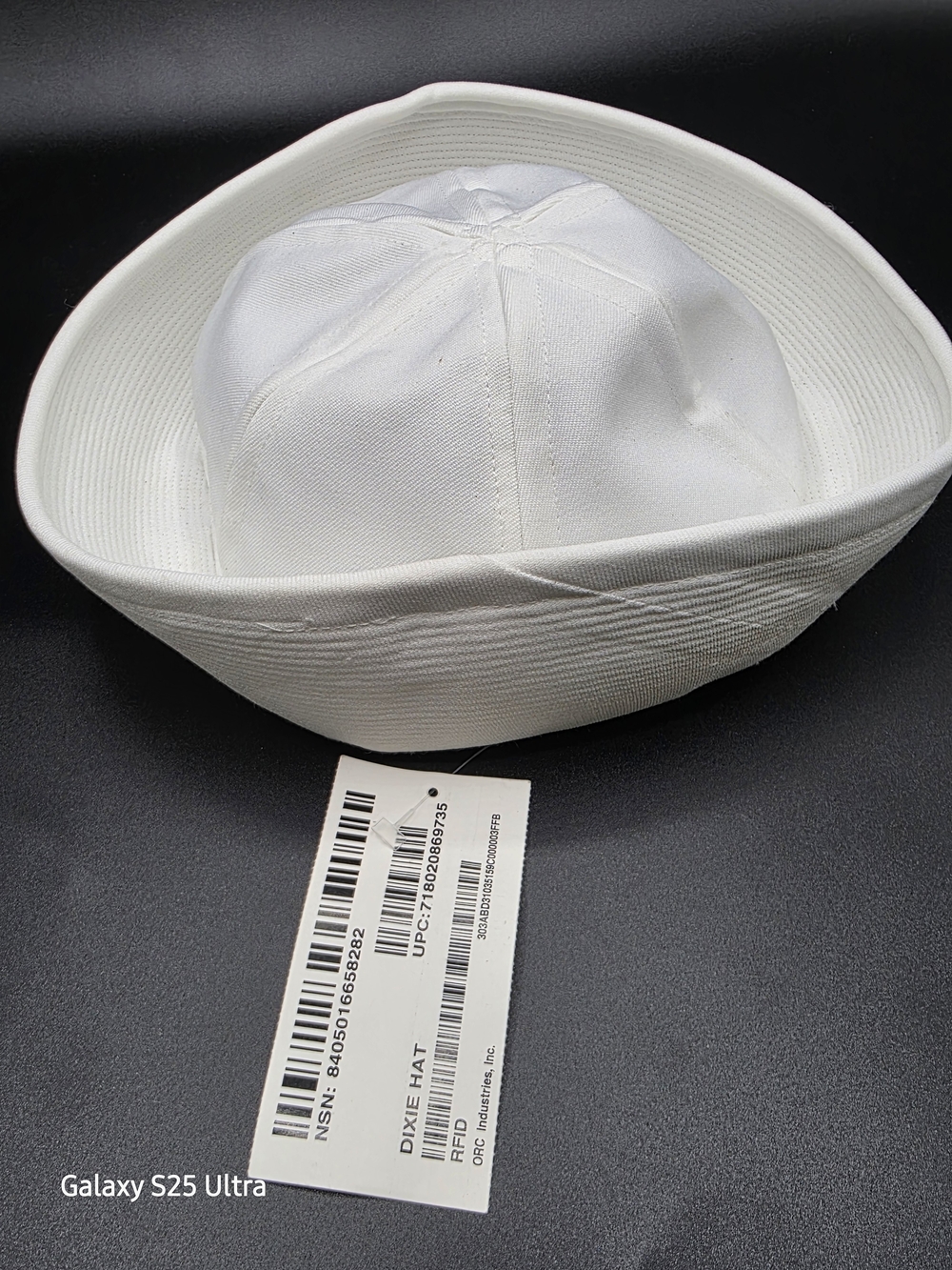 U.S. Navy White Dixie Cup Sailor Service Hat Type III Size 7 1/2 – New w/ Tag